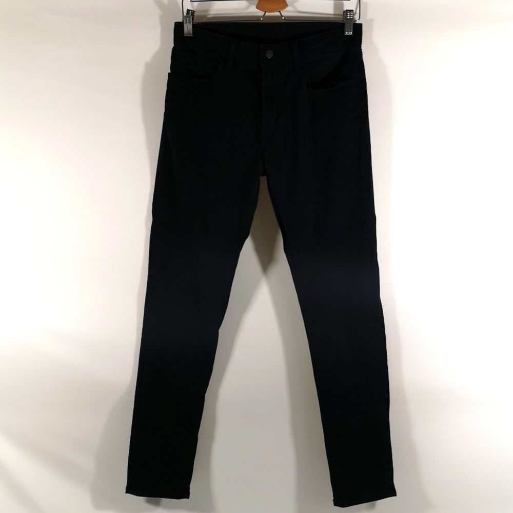 UNIQLO Ezy Jeans with Adjustable Waist, Black Skinny Low-rise, Size 8, Like-new